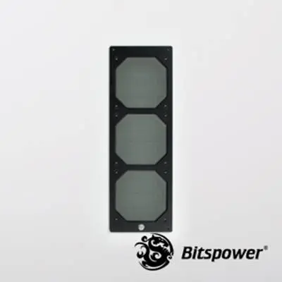 Bitspower Mesh Radguard 420 – Triple 140Mm Aluminum Radiator Cover – Matte Black Matrix Mesh 1