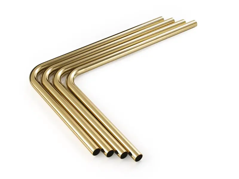 Bitspower Pre-Bent 90-Degree Brass Hard Tubing Od16Mm - True Brass Length 220X305Mm 1