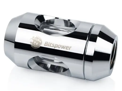 Bitspower Silver-Finish In-Line Water Cooling Filter 1
