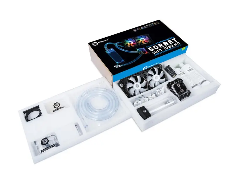 Bitspower Sorbet Soft Tube Kit – Intel-Compatible Flexible Tubing Bundle 1