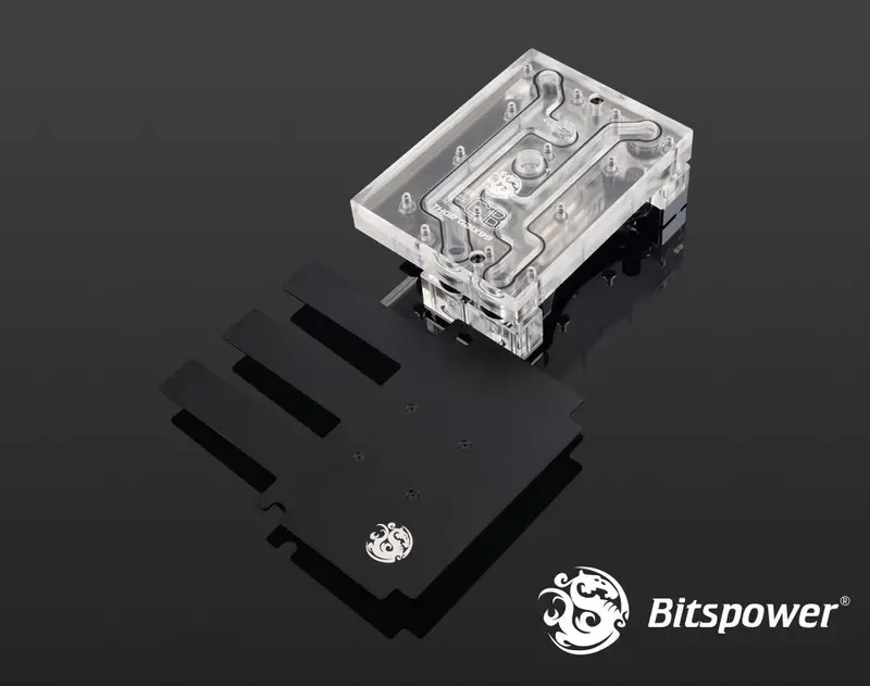 Bitspower Thor Gaix99 Full-Covered Nickel-Plated Water Block – Clear Finish 1