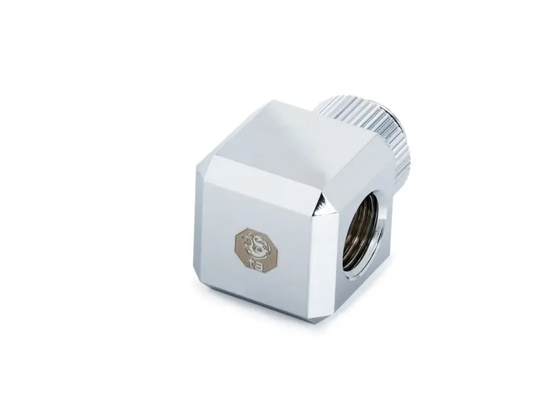 Bitspower Touchaqua G1/4" T-Rotary Extender – Dual Internal G1/4" Ports, Glorious Silver (2-Pack) 1