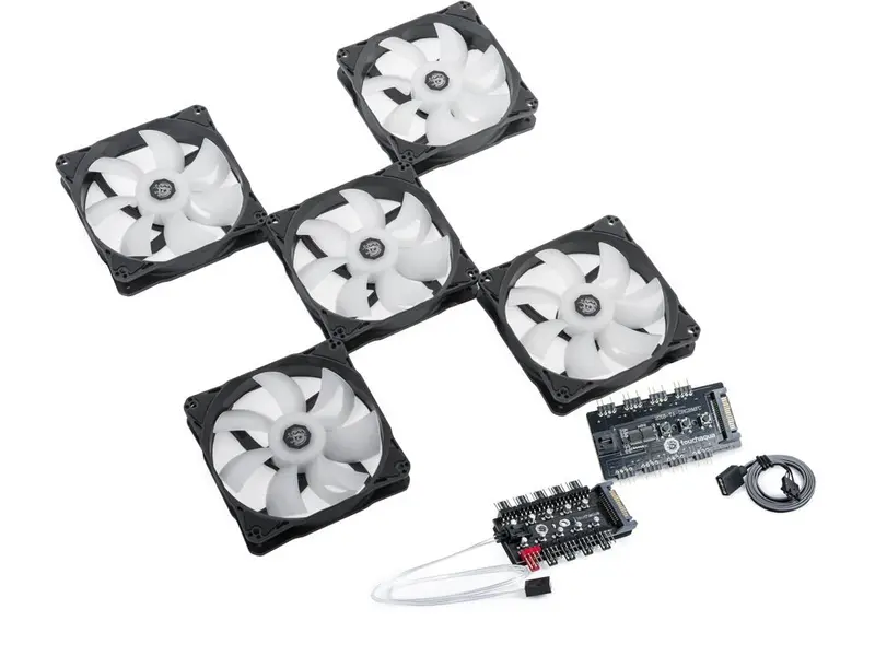 Bitspower Touchaqua Notos 120Mm Digital Rgb Fan Pack (5 Units) 1