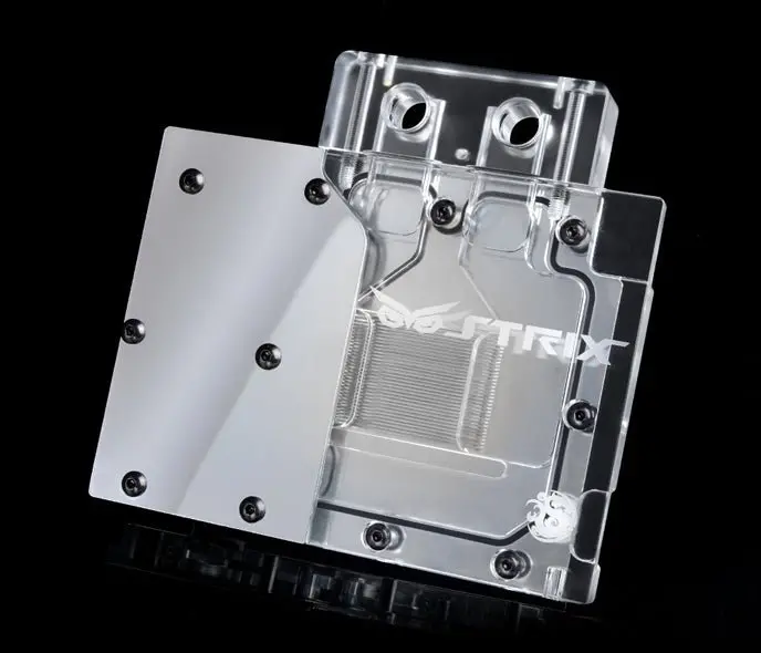 Bitspower Vg-Ngtx960Adiis Acrylic Gpu Water Block Top – Clear Body With Stainless Steel Panel 1