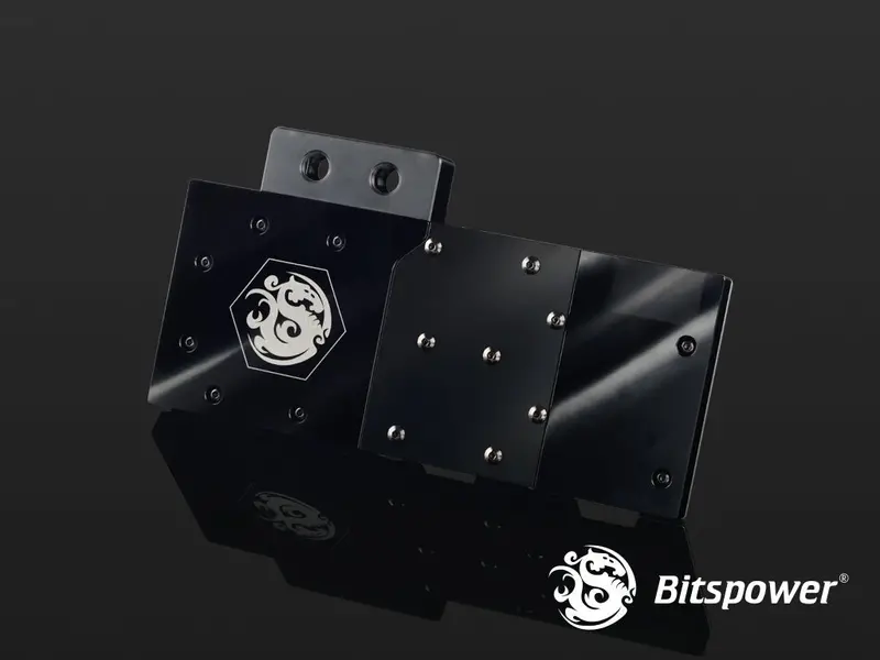 Bitspower Vg-Ngtxtitanx Acrylic Reservoir With Nickel-Plated Titanium Finish 1