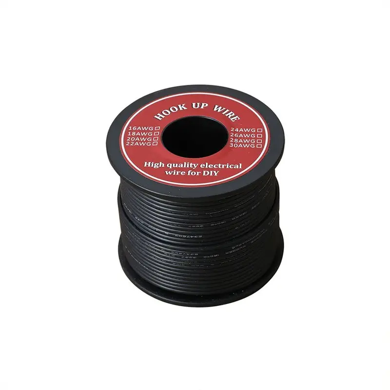 Black 26 Awg Ul3239 Silicone Wire – 3000V, Tinned Copper, 30M Roll 1