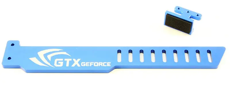 Blue Aluminum Gpu Sag Prevention Bracket 1