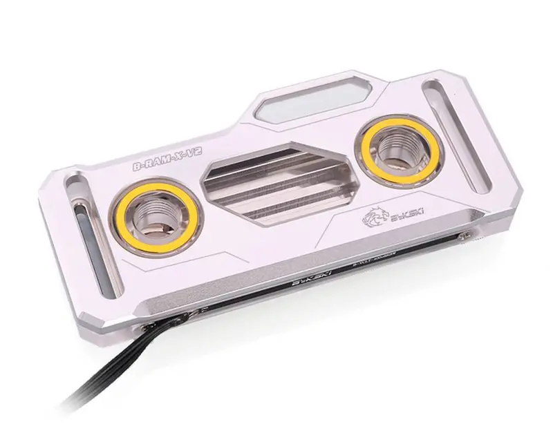 Bykski Silver Dual-Channel Rgb Memory Water Block With 5V Addressable Lighting (B-Ram-X-V2) 1