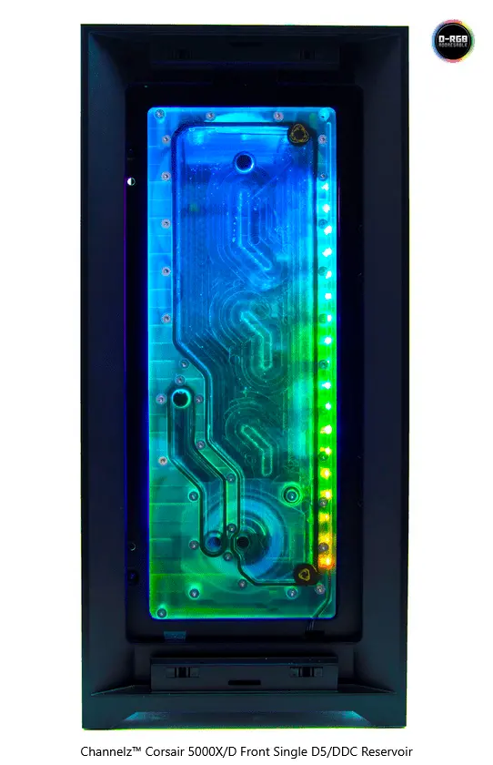 Channelz Corsair 5000X/D Front-Mount Single D5/Ddc Reservoir 1