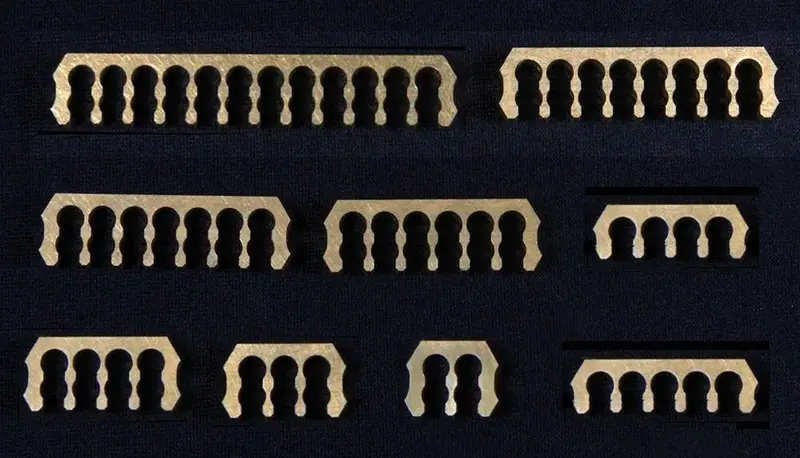 Clockwerk Industries Aluminum Rake Cable Combs – Gold Finish By Mainframe Customs 1