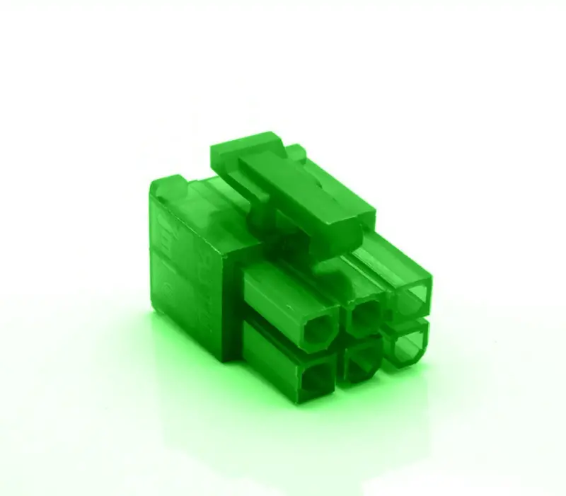 Connectx 6-Pin Pcie Power Connector Housing – Uv-Green Glow 1