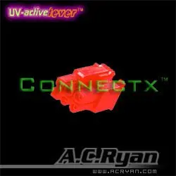Connectx 6-Pin Pcie Power Connector Housing – Uv-Red Accent Design 1