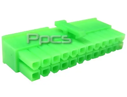 Connectx Atx 24-Pin Female Power Connector Housing – Uv-Green Glow 1