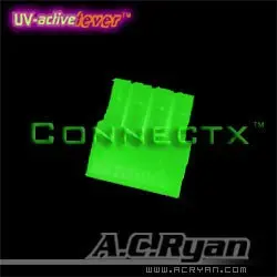 Connectx Atx 8-Pin Female Power Connector Housing – Uv-Green Finish 1