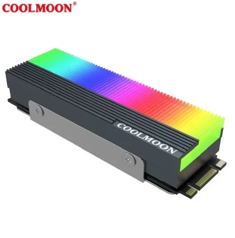 Coolmoon M.2 Ssd Rgb Heatsink – Aluminum Thermal Dissipation With Addressable Lighting 1