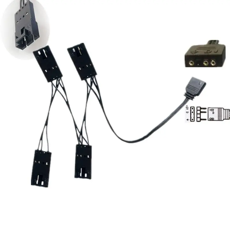 Corsair Hd Ll120 Rgb Fan Adapter – 5V 3-Pin Standard Rgb Splitter (1-To-3) 1