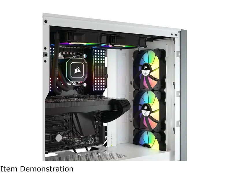 Corsair Icue 4000X Rgb Mid-Tower Atx Case With Tempered Glass And White Finish 1
