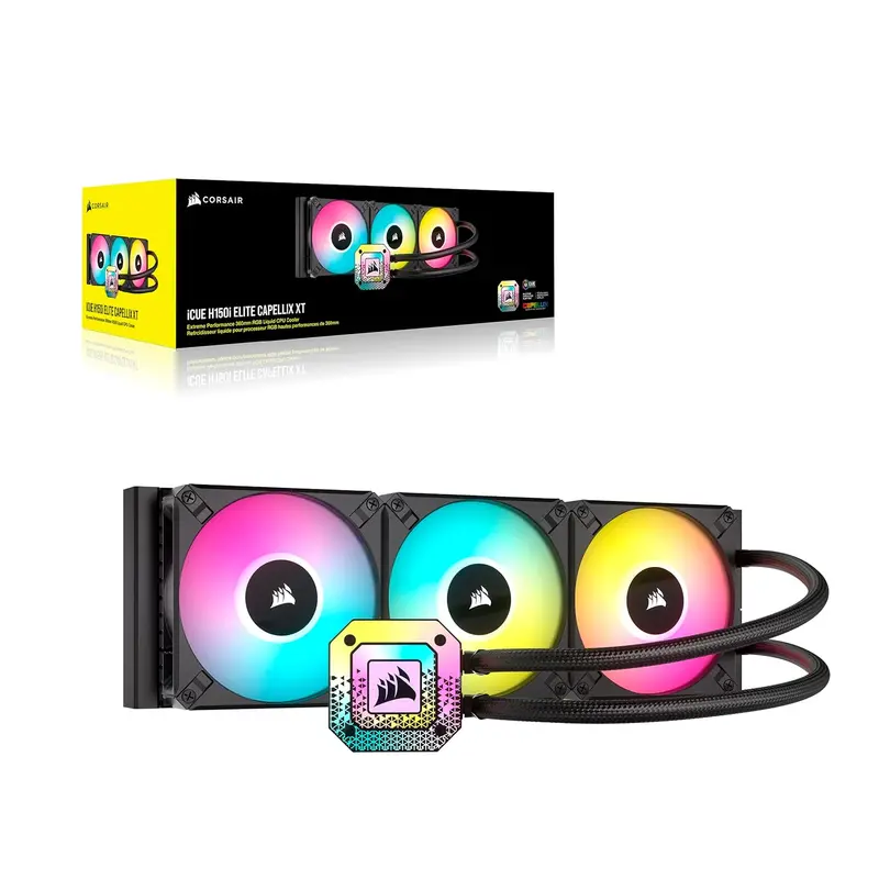 Corsair Icue H150I Elite Capellix Xt Liquid Cpu Cooler – 360Mm Aio With Rgb Pump 1