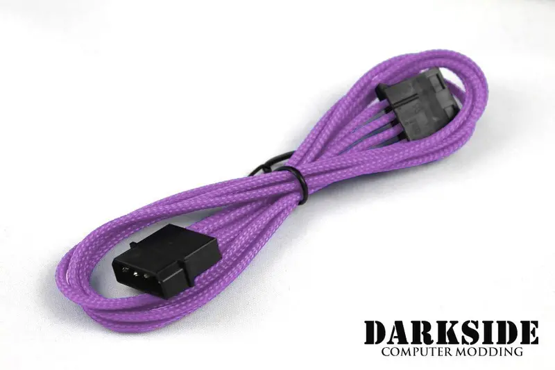Darkside 40Cm Purple Single-Braid Molex-To-Hsl Extension Cable 1