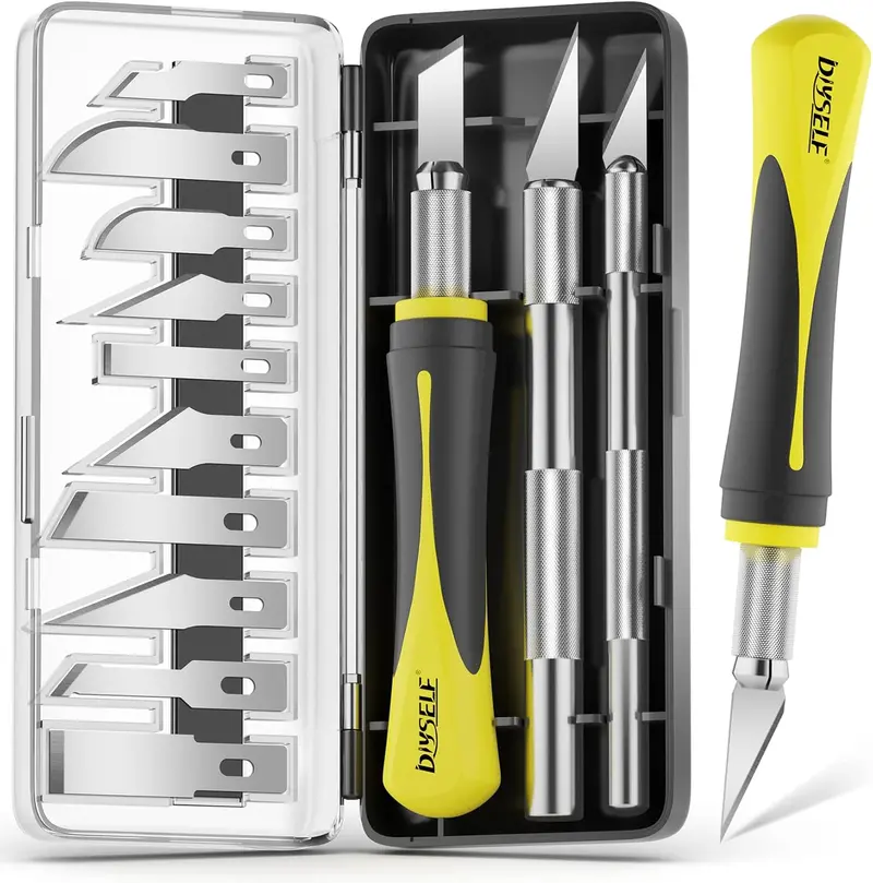 Diyself 16-Piece Precision Craft Knife Set – Ergonomic Hobby Blade Collection 1