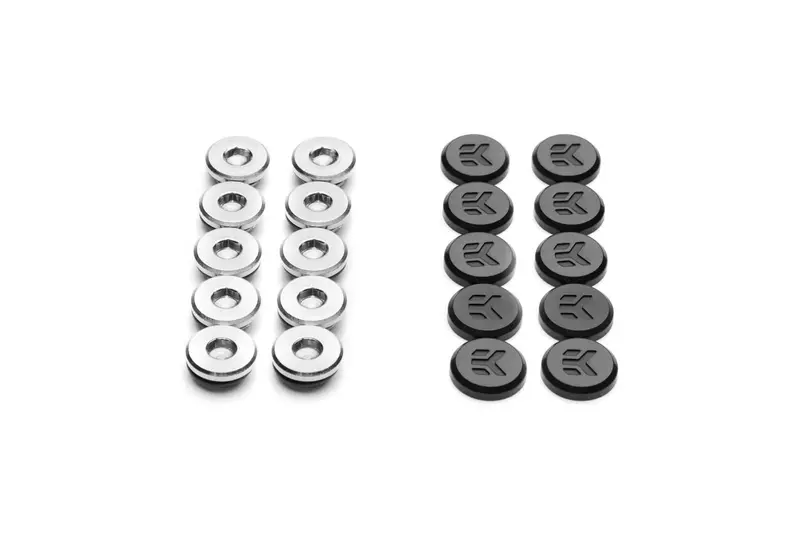 Ek-Quantum Torque Plug Set – 10-Piece Black Sealing Kit For Water Cooling 1