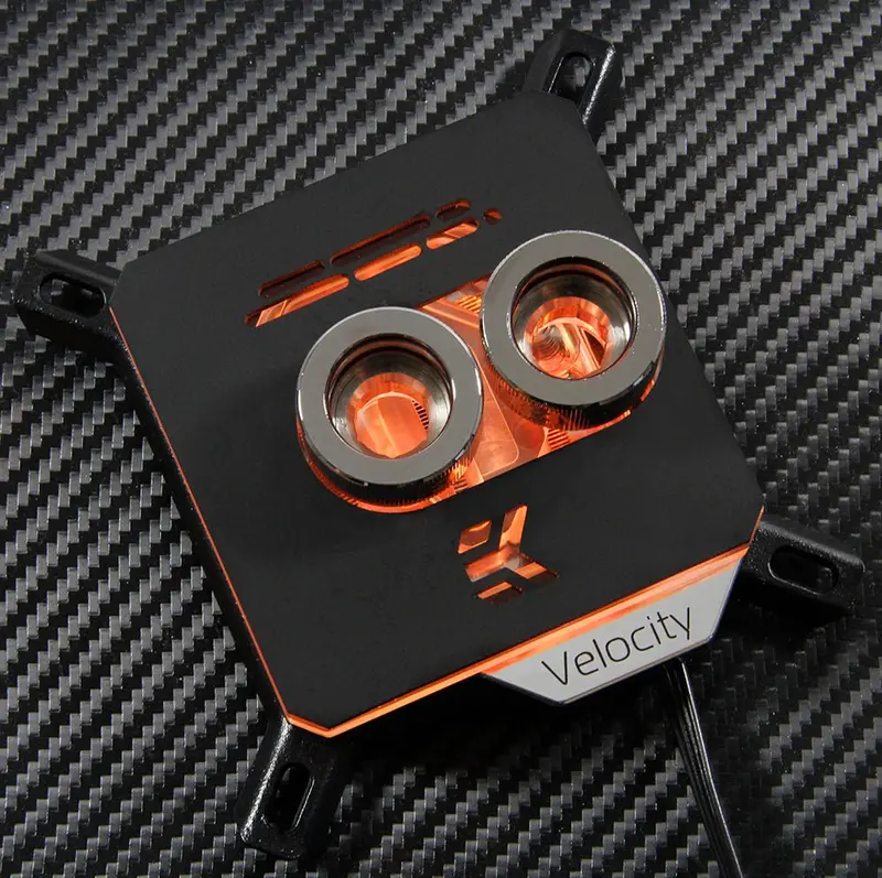 Ek-Velocity Rgb Gpu Block – Custom Ek Logo-Themed Plexiglass Cover 1