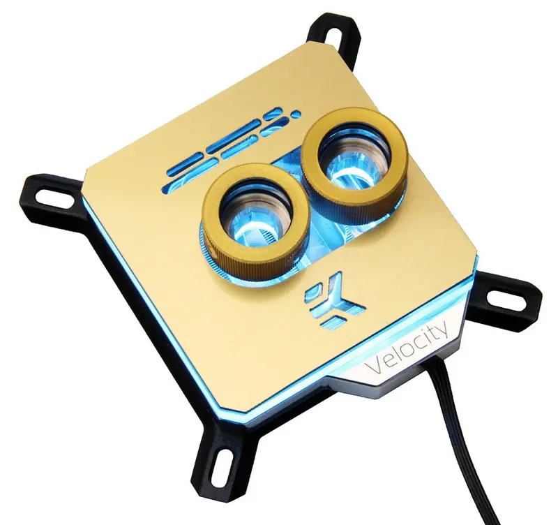 Ek-Velocity Rgb Water Block – Custom Metallic Series In Gold 1