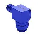 Enzotech 90° Rotary G1/4" Fitting – 3/8" Id Barb Output, Blue Anodized 1