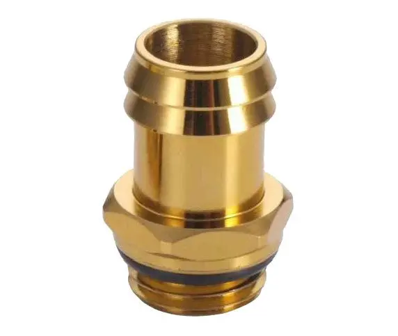 Enzotech Hf-G1/4-12 High-Flow Barbed Fitting – 13Mm (1/2") Id, G1/4" Thread, Gold 1