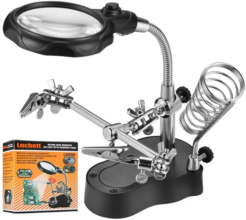 Fancii Led Magnifying Helping Hands Workstation With Adjustable Light 1