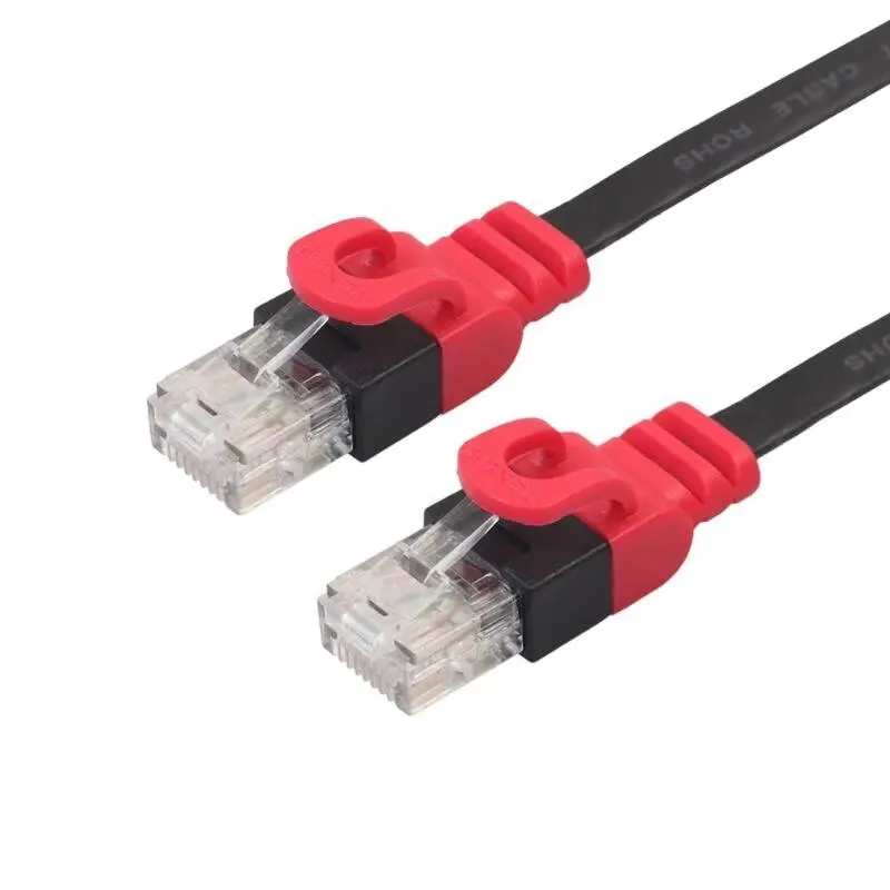Flat Cat6 Ethernet Cable – Rj45 Dual-Interface, Gold-Plated Connectors, 5-Meter Length 1