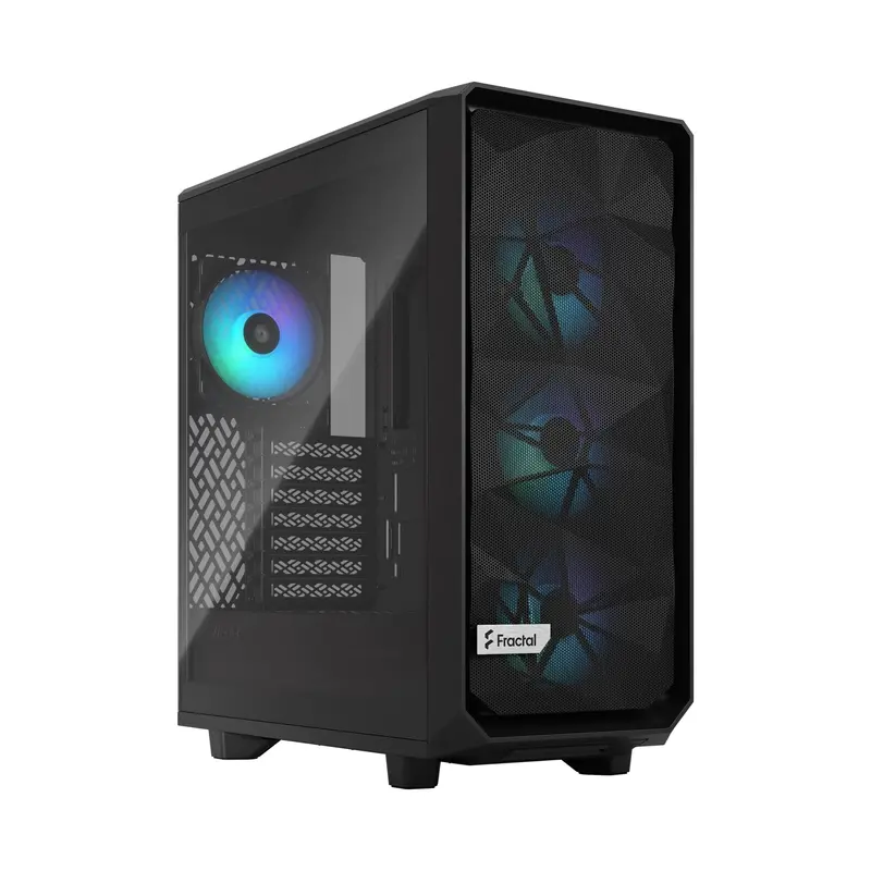 Fractal Design Meshify 2 Compact Rgb Case – Black, Tempered Glass Side Panel 1