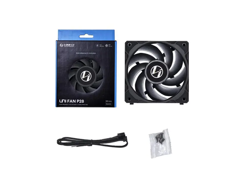 Lian-Li Uni Fan P28 Black Rgb Fan — Single Unit 1