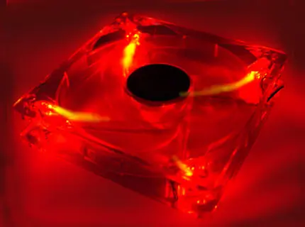Logisys Quad-Red Led 120Mm Case Fan – Fully Sleeved Wiring 1