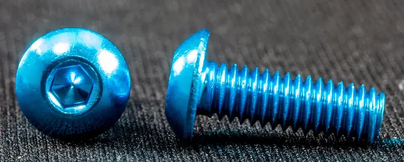 M4 X 12Mm Light Blue Button Head Cap Screw 1