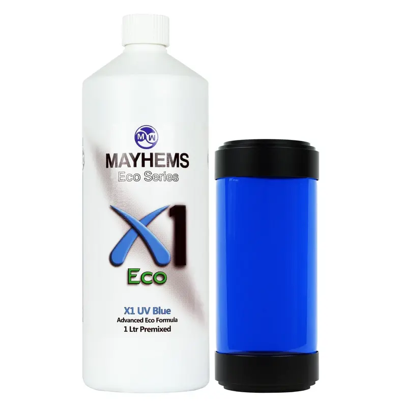 Mayhems X1 Uv-Blue Radiator Coolant – 1-Liter High-Visibility Fluid 1