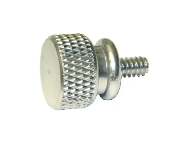 Mitron Shouldered Aluminum Thumbscrews – Anodized Silver, 10-Pack 1