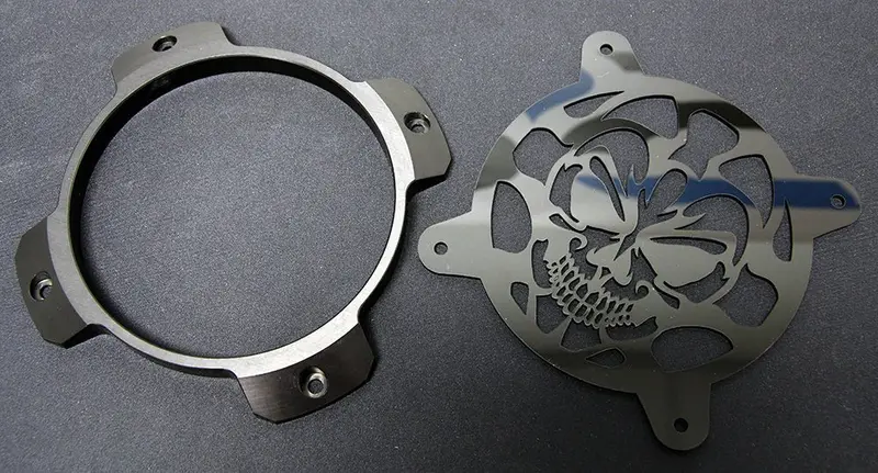 Mnpctech Overkill 120Mm 3D Fan Grill – Black Acrylic Skull Design 1