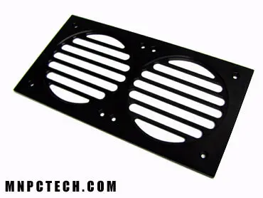 Mnpctech Pro-Line Dual 140Mm Rotating Radgrill – Black, Slotted Design 1