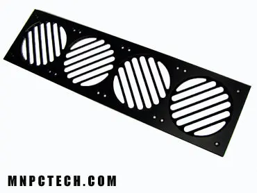 Mnpctech Pro-Line Quad 140Mm Rotating Radgrill – Black, Slotted 1