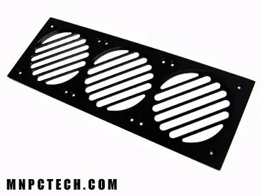 Mnpctech Pro-Line Triple 140Mm Rotating Radgrill – Black, Slotted 1