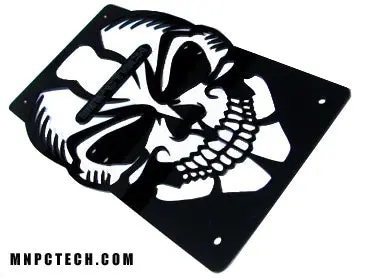 Mnpctech Tribal Skull 240Mm Radiator Fan Grill – Black Acrylic Frame 1