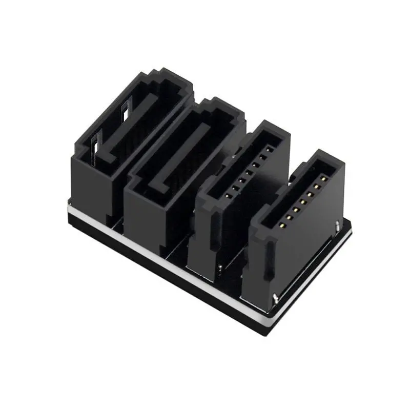 Moddiy 180° Dual-Port Sata 3.0 Data Adapter – 7-Pin Angled Splitter 1