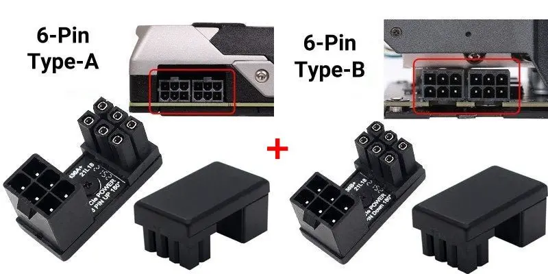 Moddiy Gpu Pcie 8-Pin U-Turn 180° Adapter – White With Reinforced Backplate (Type A+B) 1