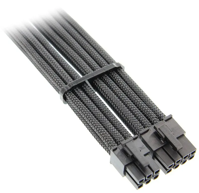 Modmytoys Regular Series 8+6-Pin Pcie Power Cable – Pure Black 1