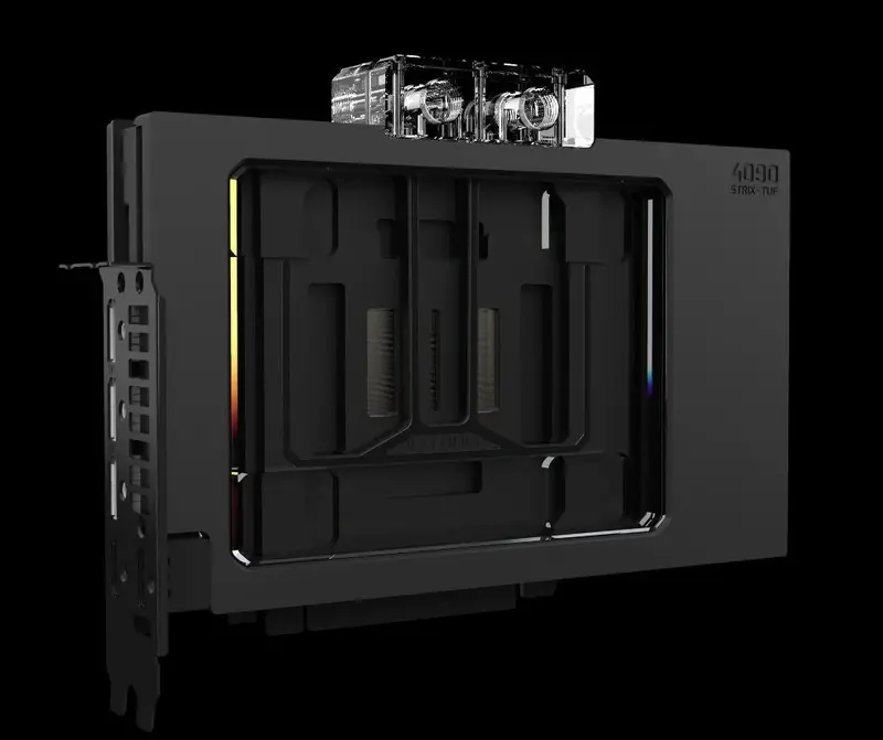 Optimus Signature Rtx 4090 Gpu Water Block For Asus Rog Strix – Rev2, Black Ceramic Coating & Nickel Cold Plate 1