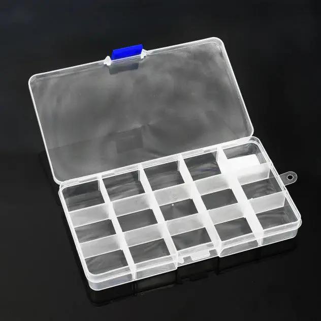 Ppcs 15-Compartment Plastic Storage Box – Heavy-Duty Modular Organizer 1