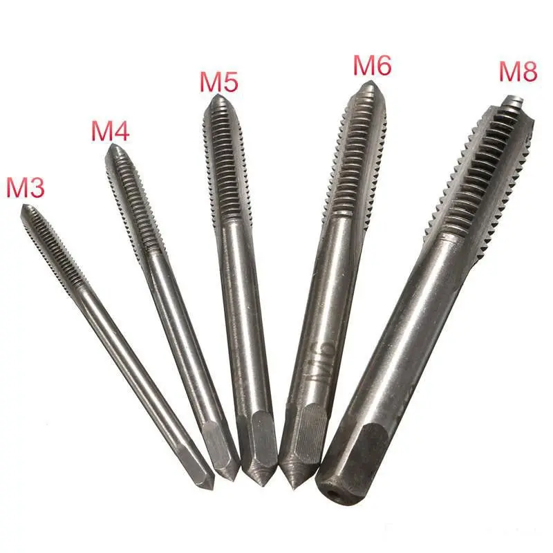 Ppcs 5-Piece Machine Screw Tap Set – Precision Threading Tools For Diy And Repair Applications 1