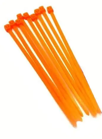 Ppcs 8-Inch Heavy-Duty Colored Zip Ties – Orange Pack (10 Count) 1