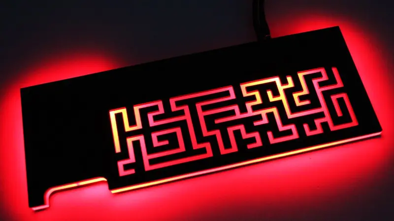 Ppcs Custom Labyrinth-Themed Rgb Led Gpu Backplate 1